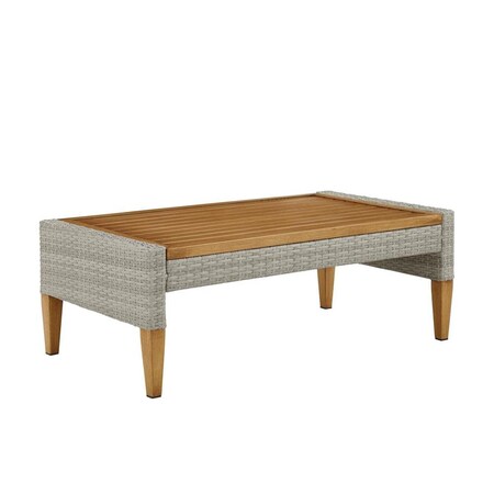 Crosley Capella Outdoor Wicker Coffee Table - Gray & Acorn CO7170-GY
